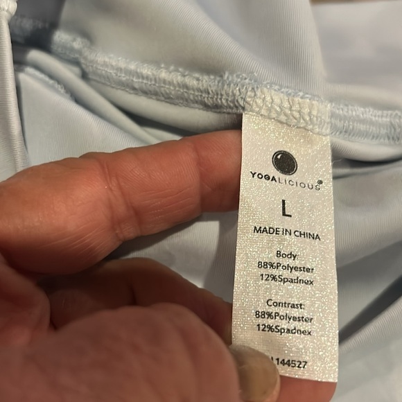 Yogalicious The Level Up Tiered Skort Sky Blue Tennis Size Large NWT - Picture 3 of 10